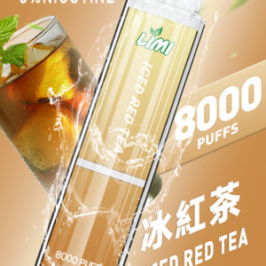 冰紅茶味-LIMI發光抛棄式電子煙 8000口辣妹發光棒/一次性電子煙